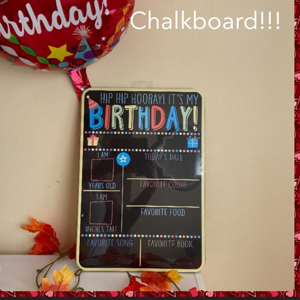Happy Birthday chalkboard sign